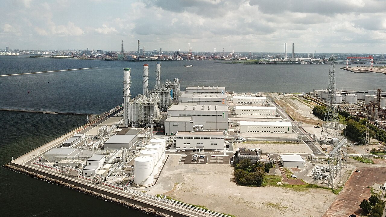 Goi thermal power plant in Ichihara, Chiba Prefecture, Japan.