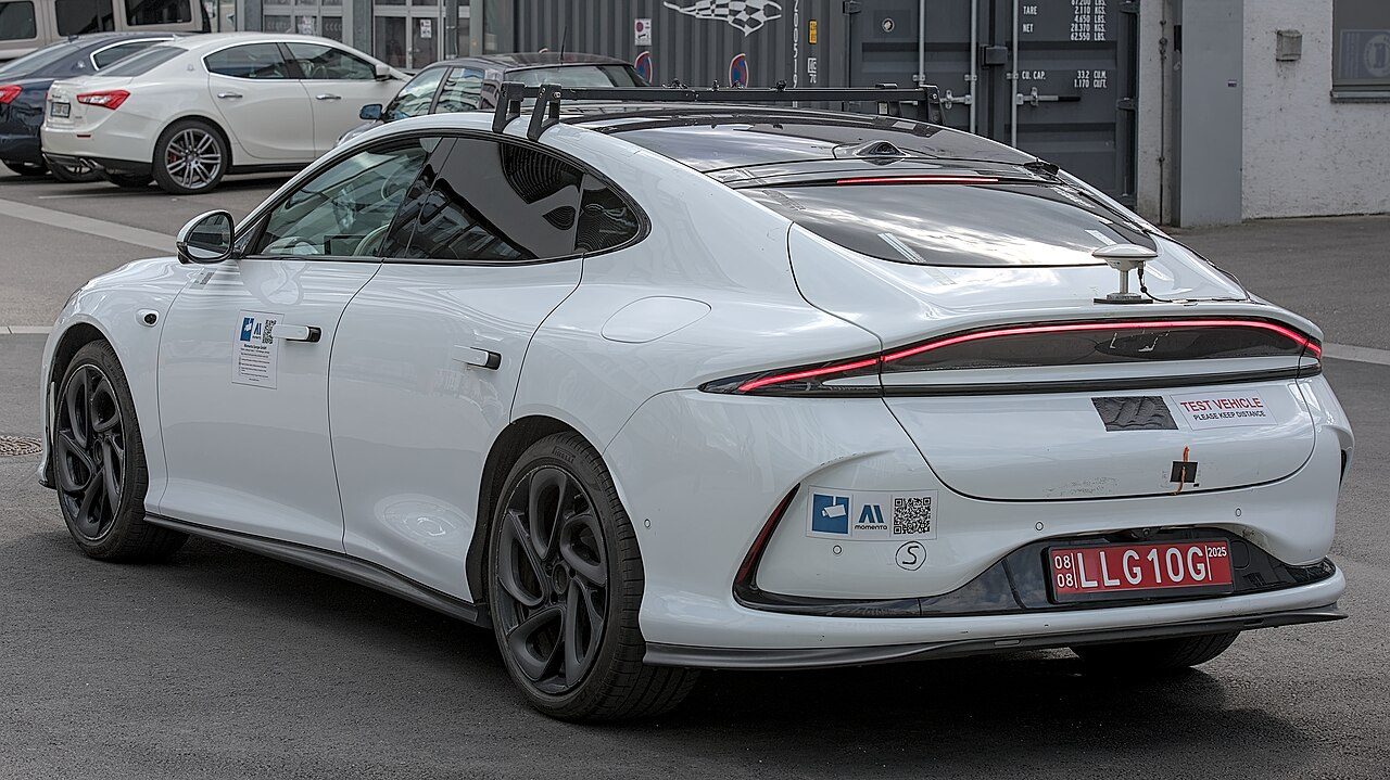 An IM L6 test vehicle used by autonomous-driving company Momenta in Böblingen, Germany.