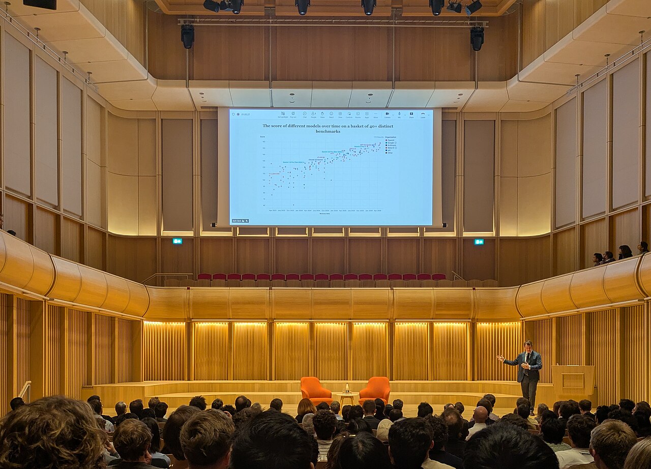 Jack Clark, co-founder of Anthropic, giving a talk on AI at the Schwarzman Centre in Oxford