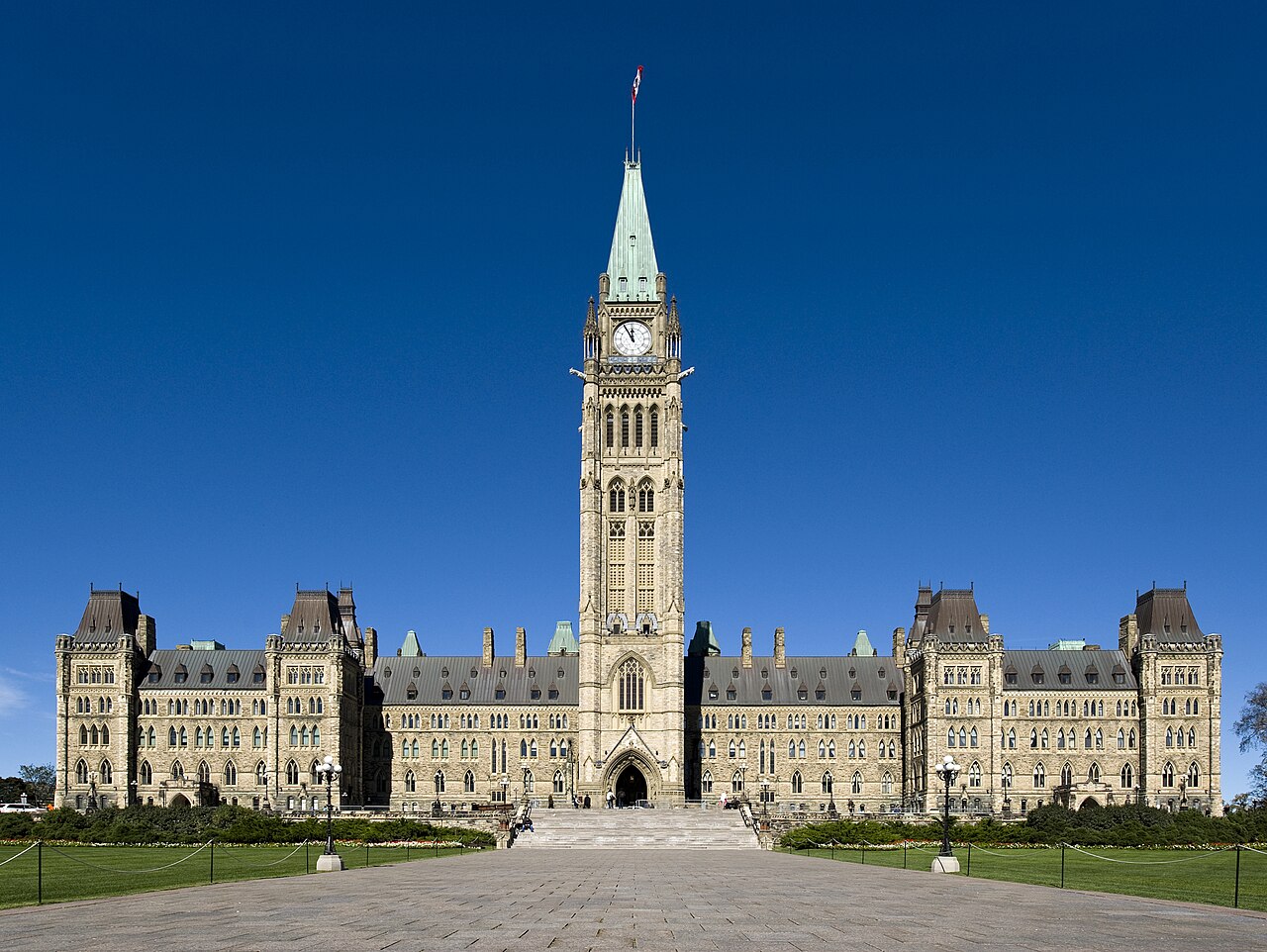 Centre Block of the Canadian Parliament building in Ottawa