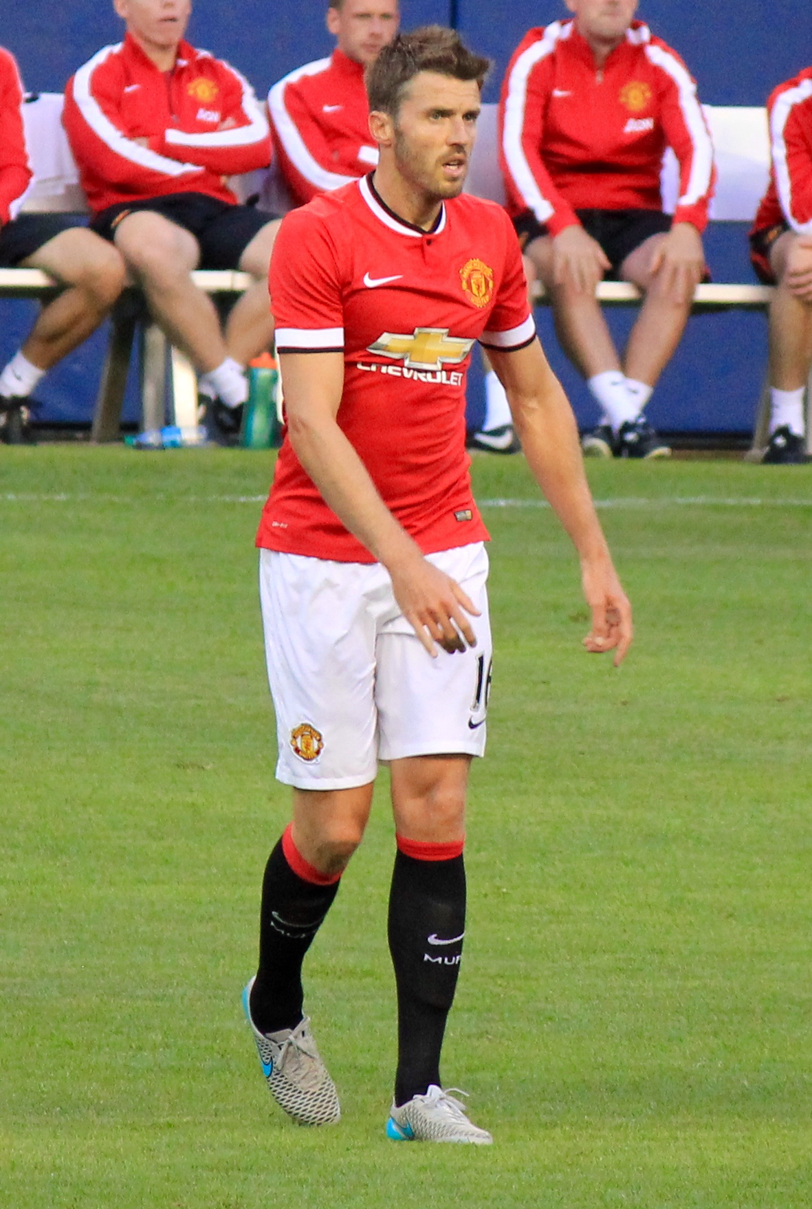 Michael Carrick playing for Manchester United in a pre-season friendly against Club America