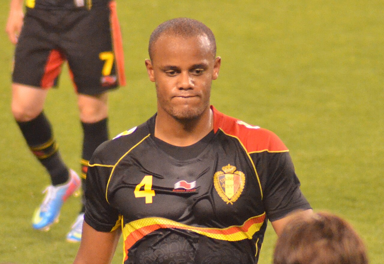 Vincent Kompany with Belgium before a match against the United States on 29 May 2013